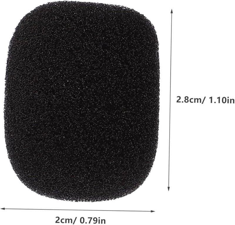100pcs Black Microphone Foam Windscreen Covers For Enhanced Protection Against Wind And Spit - Image 3