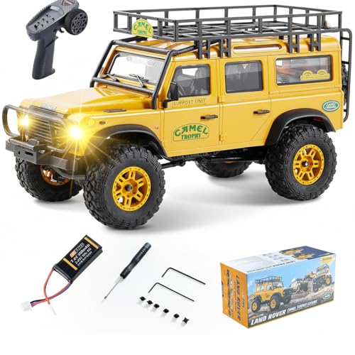 EAZYRC FMS 124 FCX24M RC Crawler RTR Land Rover Series with Licensed 124 RC Truck 4X4 Mini RC car with Lighting 24Ghz Remote ControlBattery Defender110 - Image 1