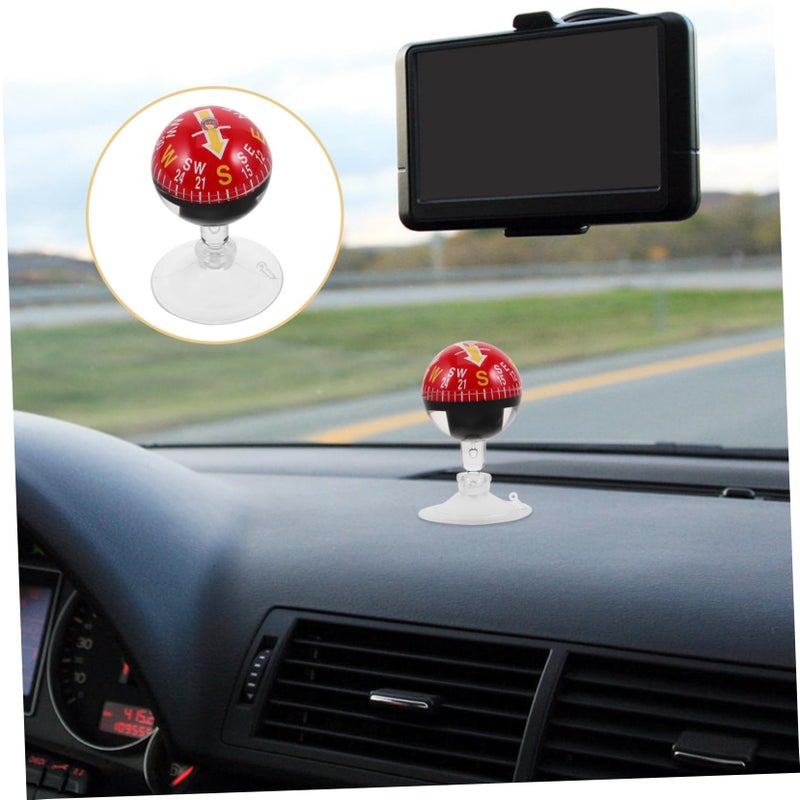 Digital Compass Ball For Car Dashboard Outdoor Hiking Navigation Black - Image 3