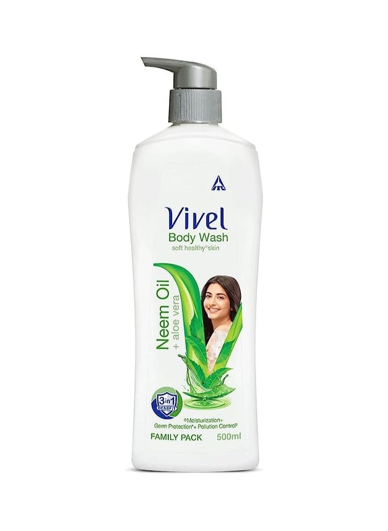 Vivel - VIVEL Body Wash, Neem Oil and Aloe Vera Shower Creme - Image 1