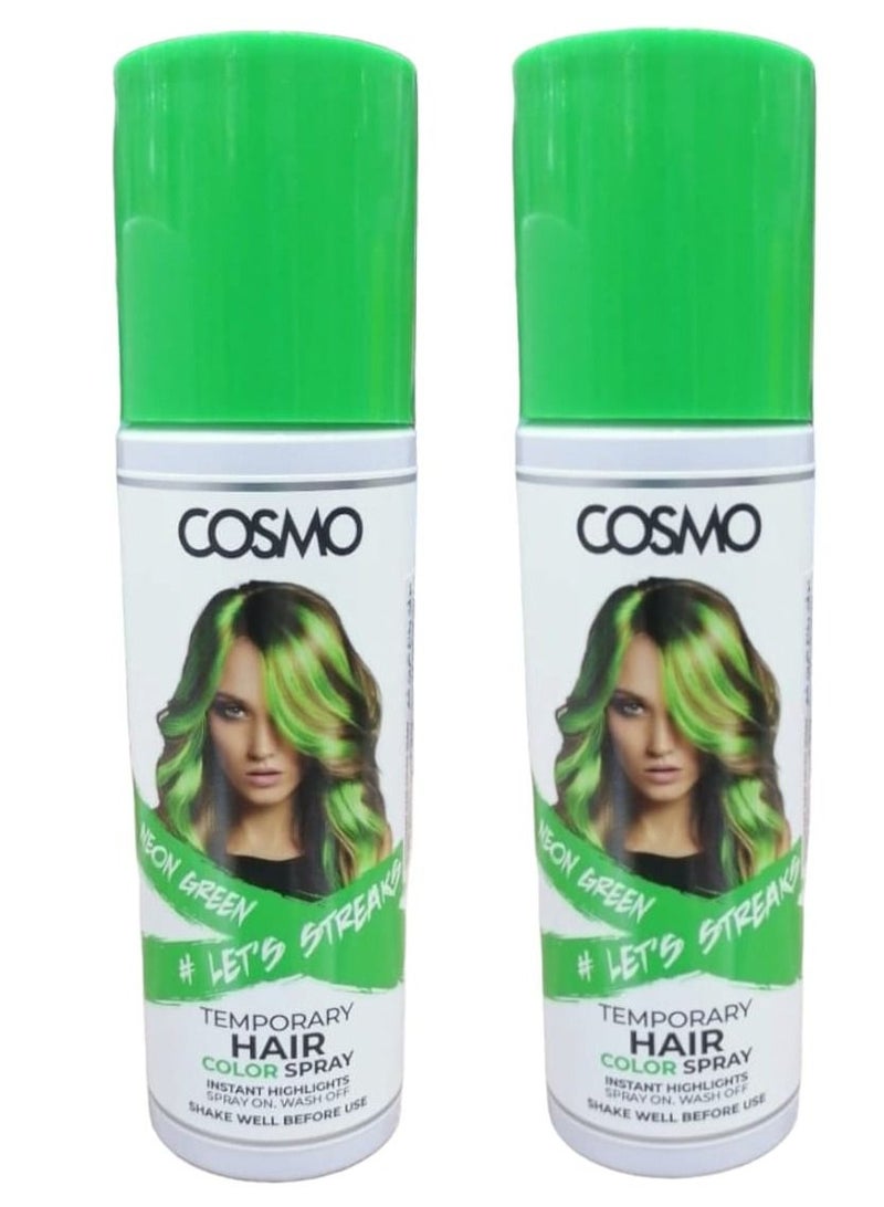 كوزمو بخاخ ملون للشعر من كوزمو مؤقت أخضر 100 مل