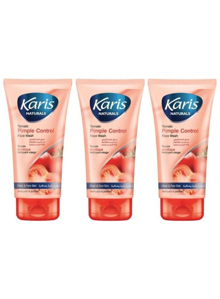 KARIS 3Pcs Karis Pimple Control Face Wash ,Tomato , 150ml - Image 2