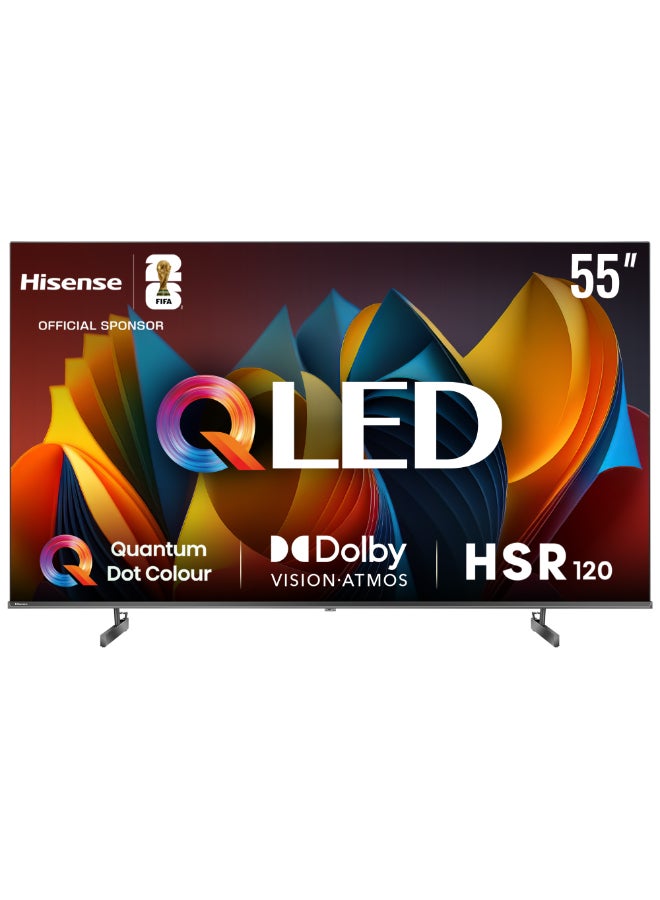 Hisense 55 inch QLED Smart TV E7N-Quantum Dot Colour, AI Picture, Dolby Vision, Dolby Atmos, Share to TV, Voice Control, Filmmaker Mode, Youtube, Netflix, Disney+ And Shahid, (2024 New Model), 60Hz, 2 Year Warranty 55E7N Black - Image 1