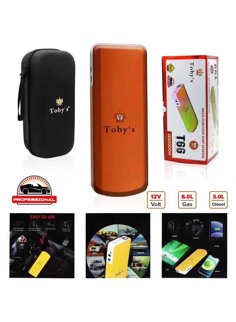 Jump Starter For Cars 16000mAh And 59.2WH Power Bank For Electronic Devices