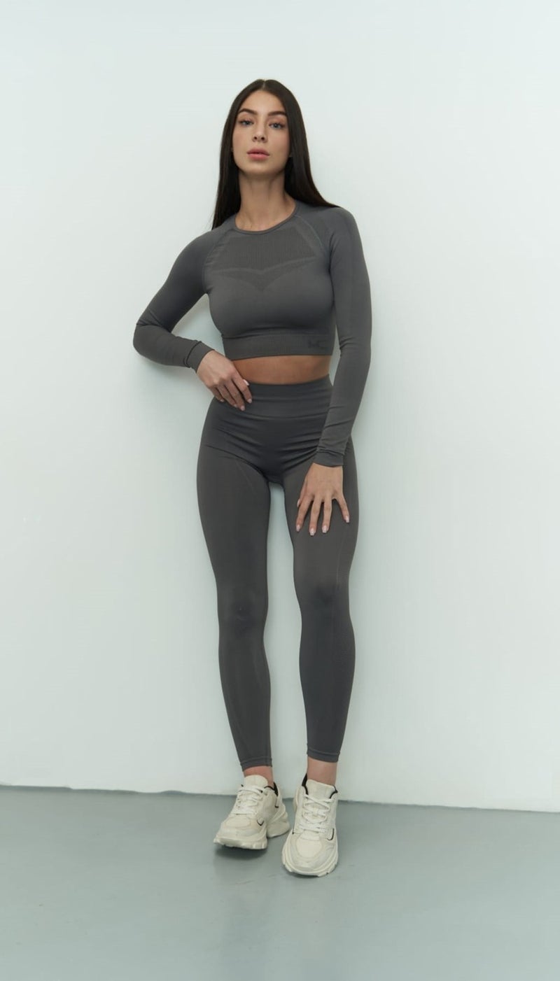 Mai Sandra Smoked Long Sleeve Crop  - Image 5