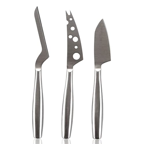 BOSKA Stainless Steel Cheese 3 Knife Set - Copenhagen For All Types of Cheese - Multi-Functional Cheese Slicer - Handheld Slicer - Silver Non-Stick - Dishwasher Safe - For Kitchen Cooking - Image 1