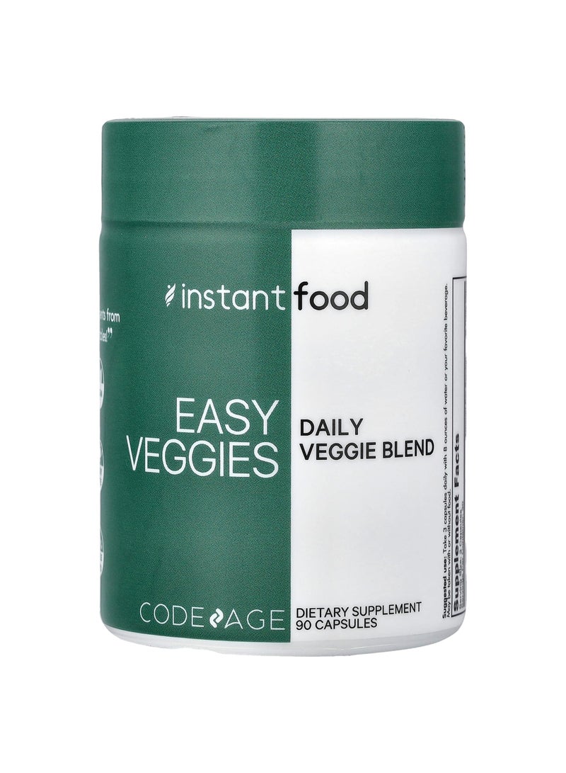 Codeage Instant Food, Easy Veggies, Daily Veggie Blend, 90 Capsules