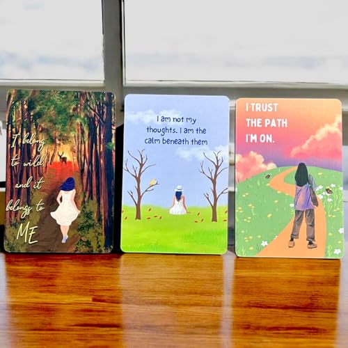 Maefele Inspirational Desk Frame Set – 3 Motivational Mini Art Prints for Home or Office | Positive Affirmation Cards with Stand | Mindfulness Gifts for Women, Self-Care & Mental Wellness Decor - Image 1