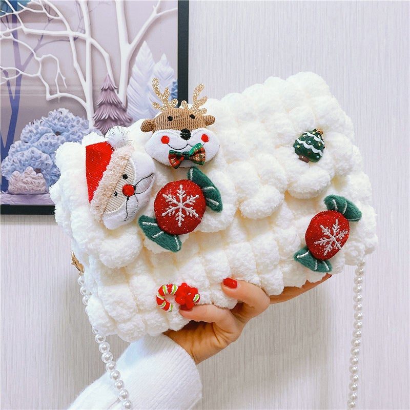 Christmas Bag Hand-Woven Bag Diy Material Bag For Girlfriend And Girlfriend Christmas Gift For Tutorial Video - Image 4