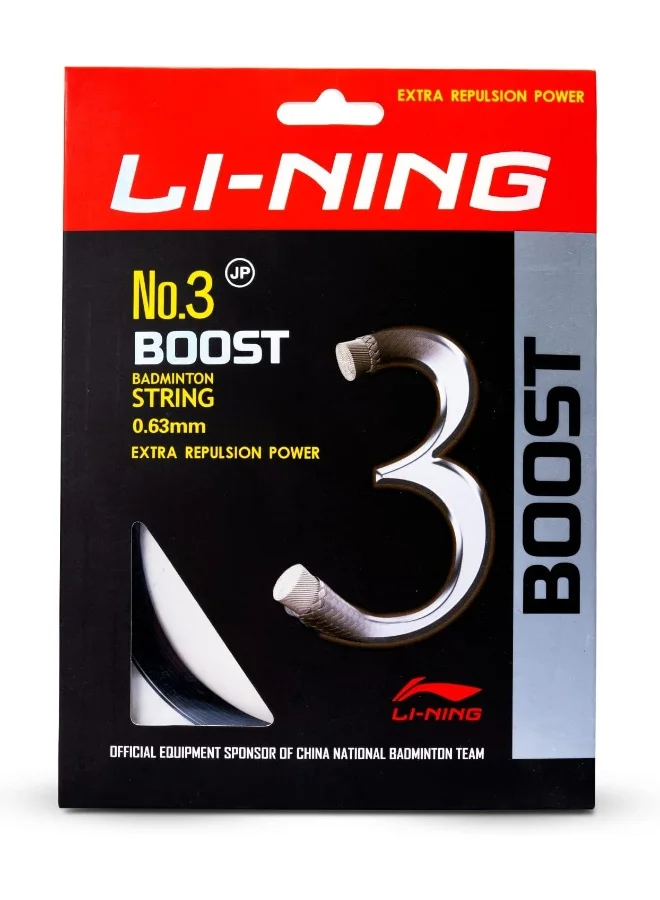 Li-Ning No. 3 Boost Nylon Badminton String With High Repulsion Power (0.63 Mm, 30 Lbs, 25 Gms)