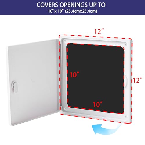 EASY-EXS Access Panel 12x12 with Door (Max Service Opening 10x10) Plastic White (Regular 12"x12") - Image 2