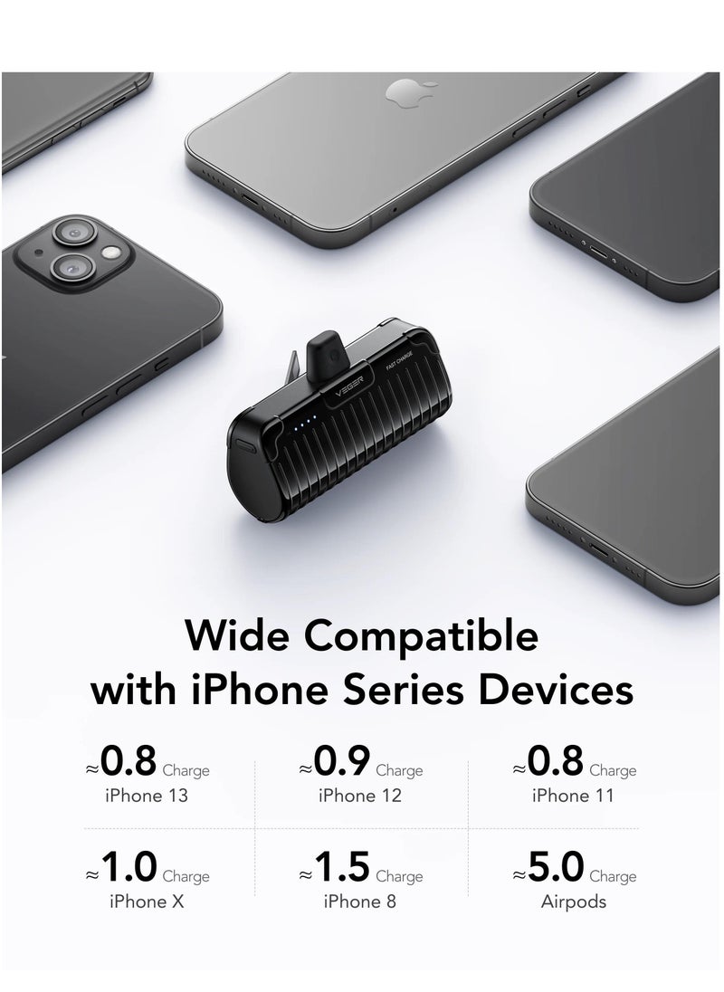 VEGER - 20W Portable Fast Charging Built-in Lightning Connector Stand Power bank 5000mAh PD3.0 iPhone connector Fast Charging Battery pack - Image 1