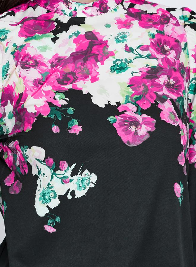 ستايلي بلوزة بأكمام طويلة بطبعة زهور ستايلي - Image 4