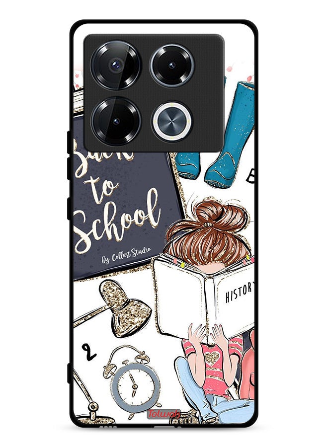 Tolwak Infinix Note 40 Pro Plus 5G Protective Case Cover Back To School Girl Reading History - Image 1