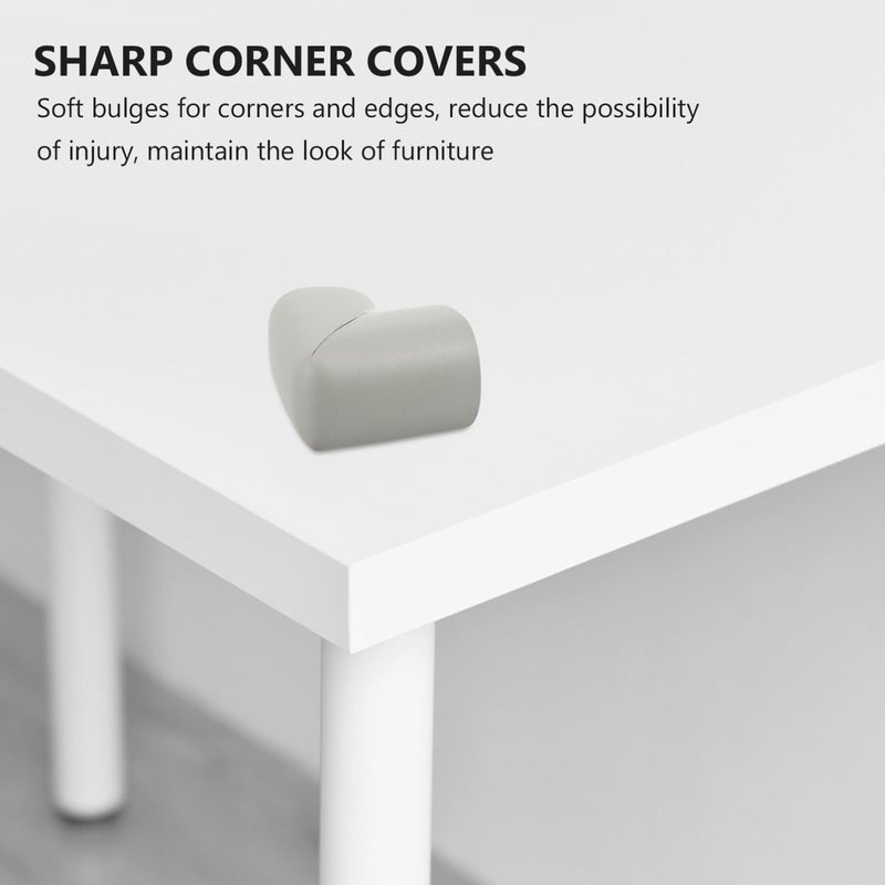 12 Pack Gray Adhesive Corner Guards Edge Protectors For Furniture And Windows Safety - Image 4