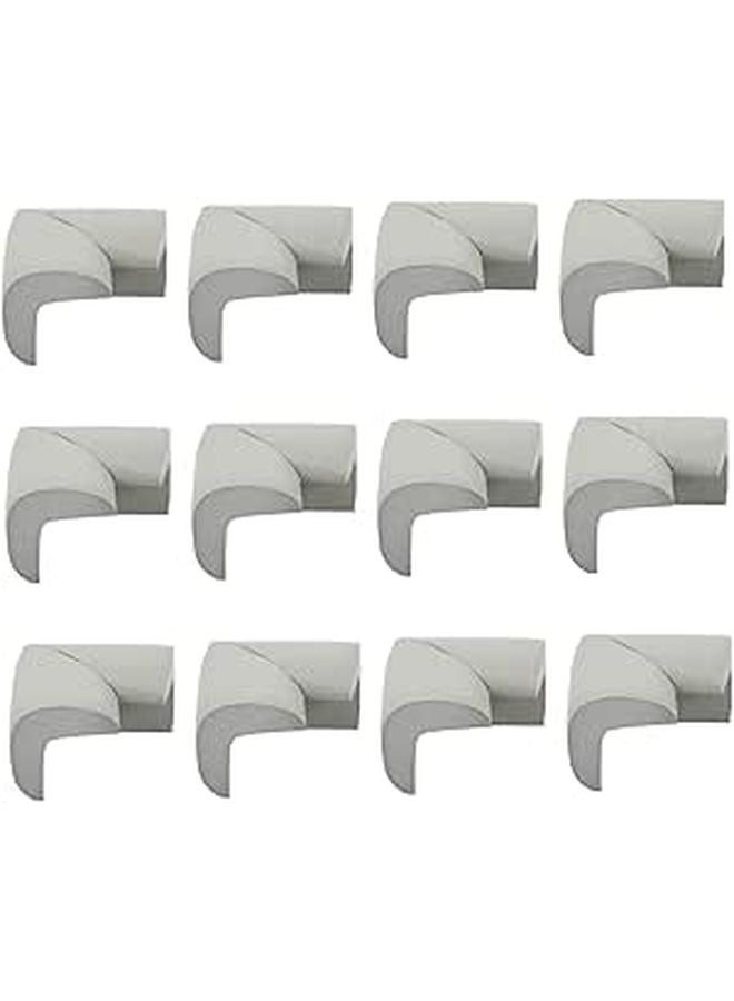 12 Pack Gray Adhesive Corner Guards Edge Protectors For Furniture And Windows Safety - Image 1