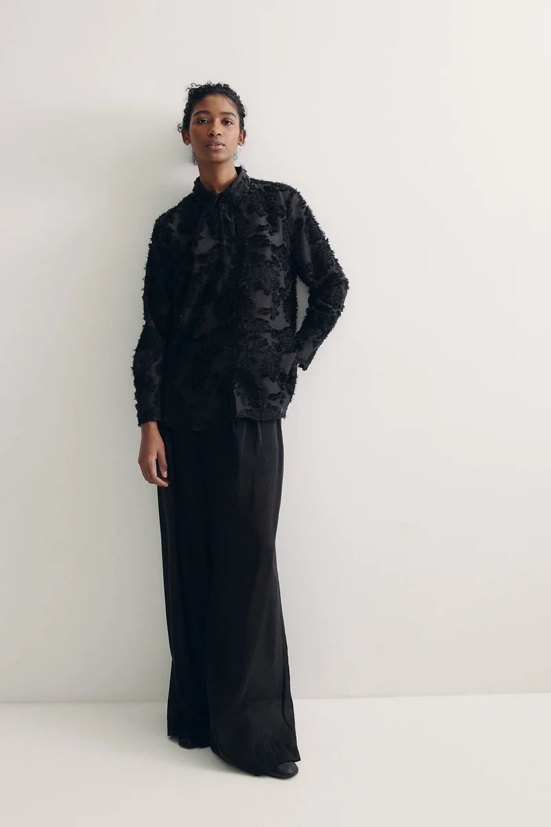 H&M Textured-weave shirt