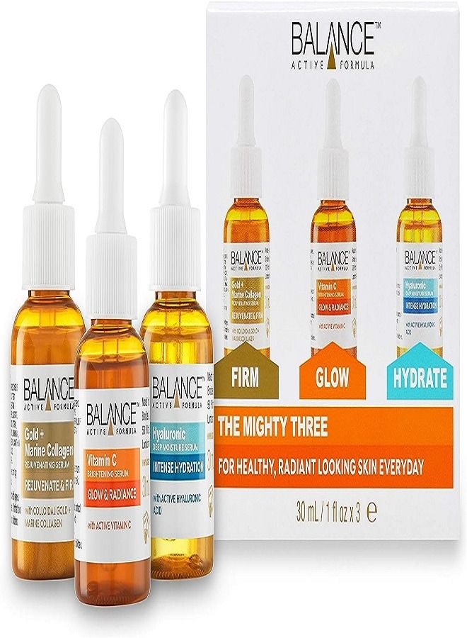 Balance Active Formula توازن نشط صيغة الثلاثة الأقوياء (3 × 30 مل) - مكونات نشطة مبتكرة لنتائج مرئية. ثلاثة سيرومات مستهدفة يمكنك استخدامها معًا أو بشكل فردي. - Image 2