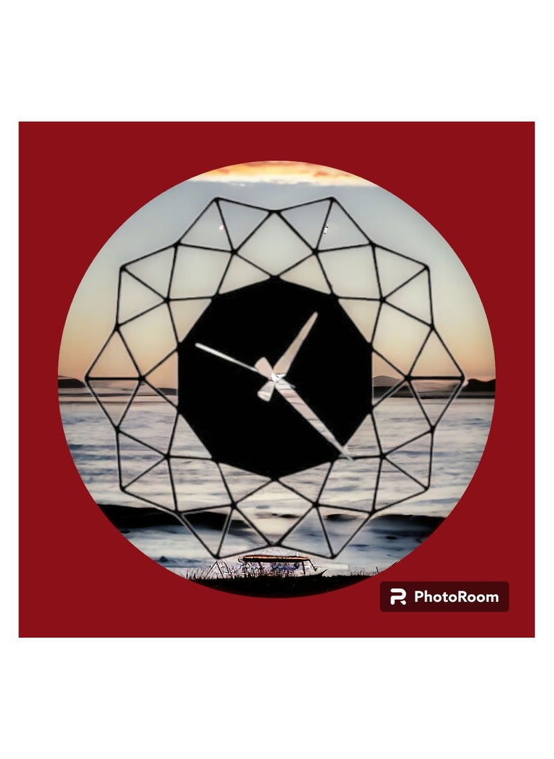 TRENDI LAND ZON - ARABIC CLOCK Arabic Star 3D Wall Clock Large 24 INCHES 60 CM - Image 1