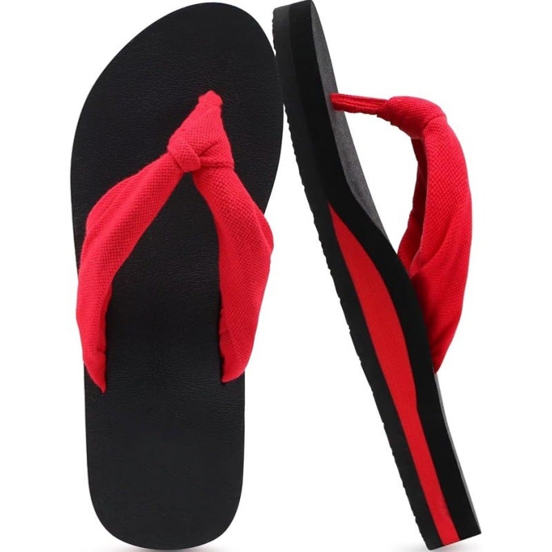 Women's Arch Support Cotton Flip Flops - Breathable & Quick-Dry - Image 3