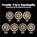 Iustidie Foldable Spinner Metal DND Dice Set Compact Elegant Design with D4 D6 D8 D10 D12 D20 D for TTRPG Gifts - Image 4