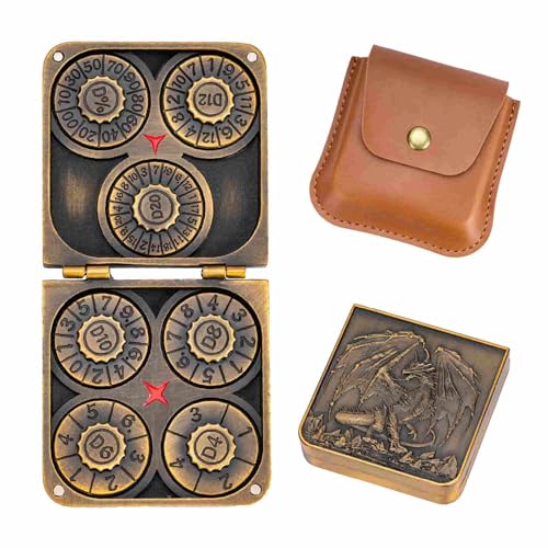 Iustidie Foldable Spinner Metal DND Dice Set Compact Elegant Design with D4 D6 D8 D10 D12 D20 D for TTRPG Gifts - Image 1