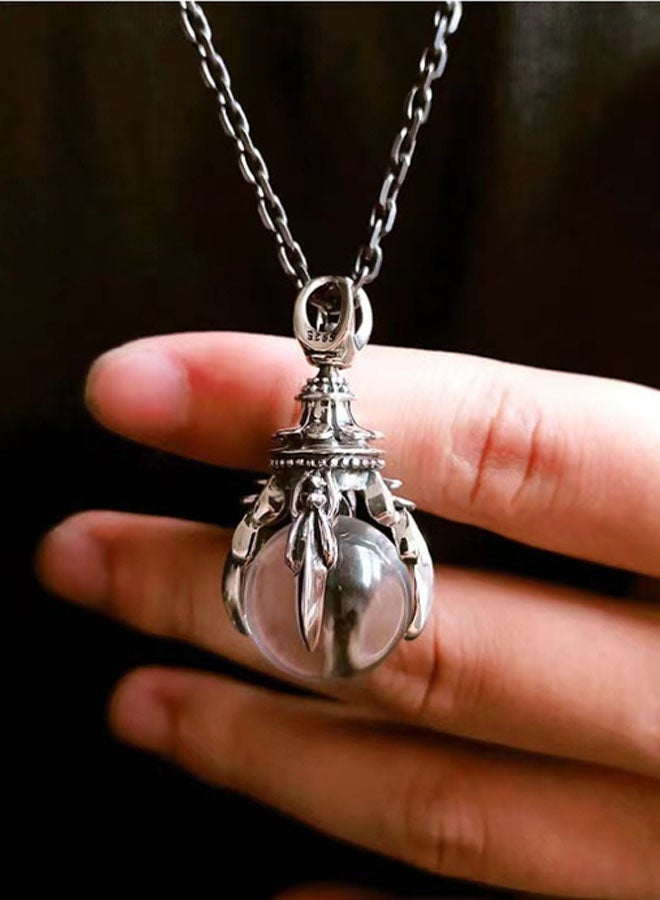 Neutral Dragon Ball - Enhance self-confidence, firm beliefs, men's pendant Personalised versatile Men's tide models Hip-hop street retro Europe and the United States tide men and women car keychain accessories Vintage silver-plated necklace (vintage silver) - Image 4