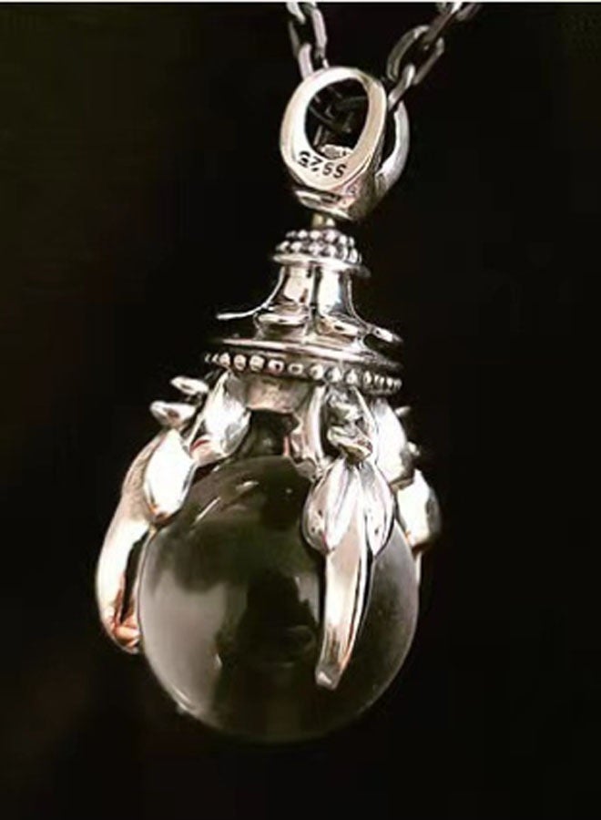 Neutral Dragon Ball - Enhance self-confidence, firm beliefs, men's pendant Personalised versatile Men's tide models Hip-hop street retro Europe and the United States tide men and women car keychain accessories Vintage silver-plated necklace (vintage silver) - Image 1