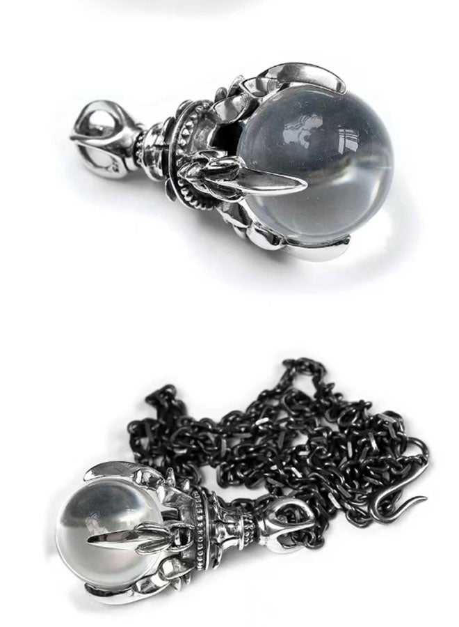Neutral Dragon Ball - Enhance self-confidence, firm beliefs, men's pendant Personalised versatile Men's tide models Hip-hop street retro Europe and the United States tide men and women car keychain accessories Vintage silver-plated necklace (vintage silver) - Image 3