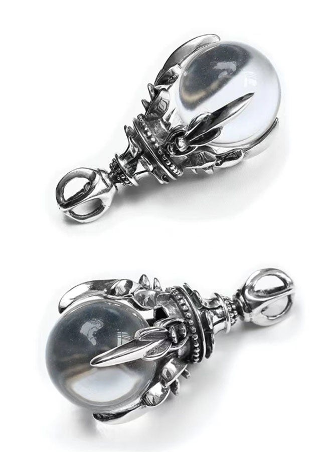 Neutral Dragon Ball - Enhance self-confidence, firm beliefs, men's pendant Personalised versatile Men's tide models Hip-hop street retro Europe and the United States tide men and women car keychain accessories Vintage silver-plated necklace (vintage silver) - Image 2