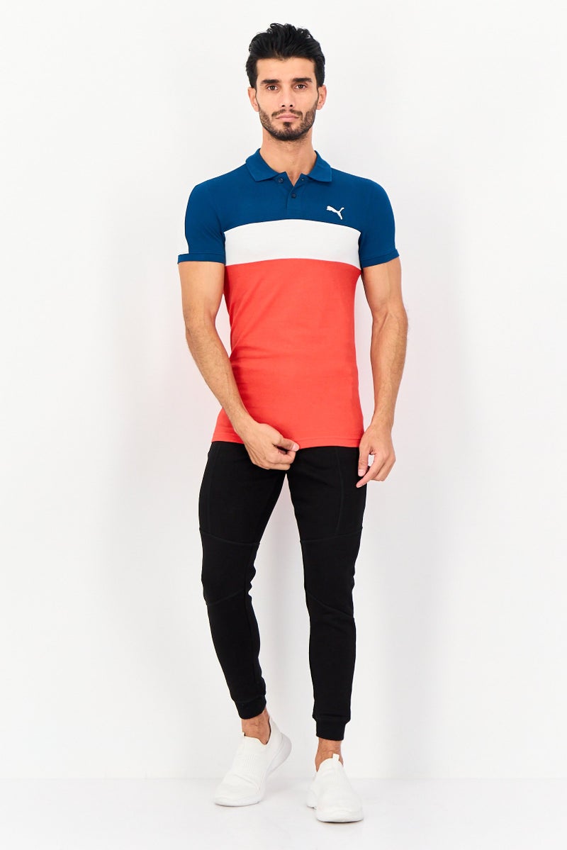 PUMA قميص بولو خارجي بأكمام قصيرة للرجال بقصة ضيقة، متعدد الألوان - Image 4