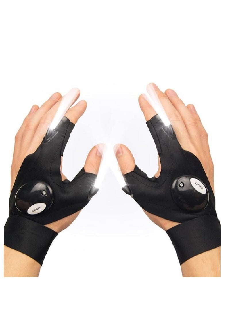 Practical gloves with built-in LED lighting. Ideal for dark areas, crafts, or during power outages. - Image 1