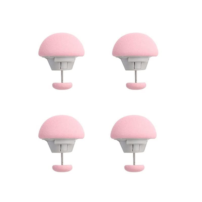 PLENARO PLENARO Quilt Fixing Clips Duvet Cover ClipsMushroom Round Fixing Clips with OneKey Unlock for Blanket Bed Sheet Curtain Socks Mattress Covers Pink Pack of 4  - Image 1