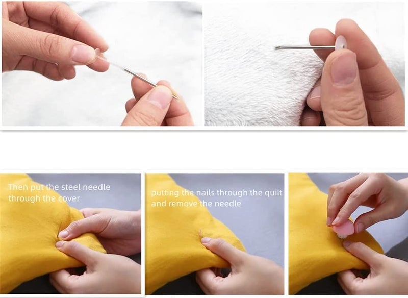 PLENARO PLENARO Quilt Fixing Clips Duvet Cover ClipsMushroom Round Fixing Clips with OneKey Unlock for Blanket Bed Sheet Curtain Socks Mattress Covers Pink Pack of 4  - Image 2