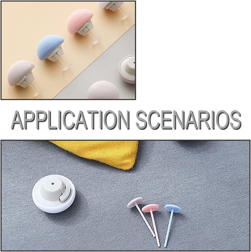 PLENARO PLENARO Quilt Fixing Clips Duvet Cover ClipsMushroom Round Fixing Clips with OneKey Unlock for Blanket Bed Sheet Curtain Socks Mattress Covers Pink Pack of 4  - Image 5