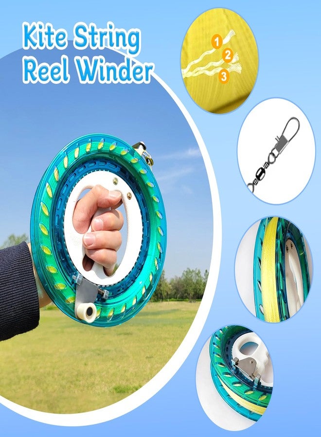 Flying Hoofer Large Beach Kite and Reel Winder with 650ft String for Kids and Adults, Single Line Kite, Extremely Easy to Fly for Beginners(Green) - Image 3