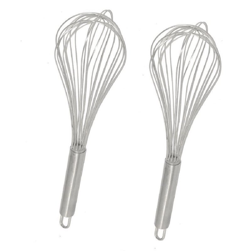Urban Buy URBAN BUY Stainless Steel Whisk and Multicolour Pack of 2  - Image 1