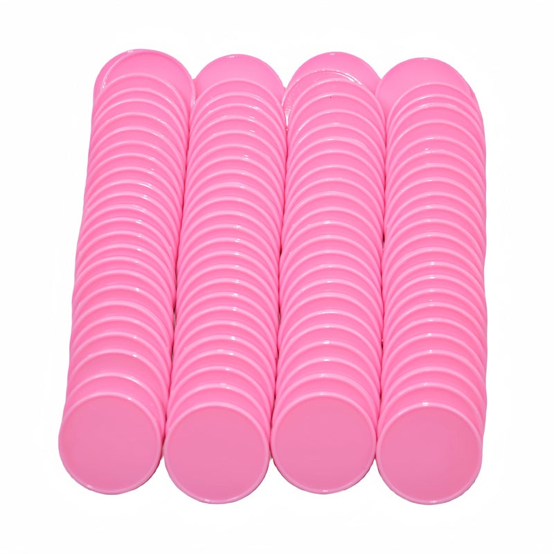 Smartdealspro Set of 100 1 Inch Opaque Plastic Learning Counters Mini Poker Chips Game Tokens with Storage Box (Pink) - Image 2