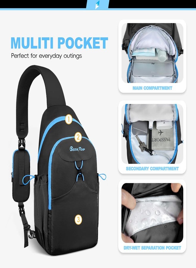 Seektop RFID Anti-Theft Crossbody Bag Sling Backpack for Women & Men, Casual Chest Daypack for Daily Travel - Image 3