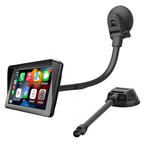 Epronic Suction Cup Mount for Carplay Screen with 11.8” Long Arm, 360° Adjustable Aluminum Alloy Arm Strength Windshield Dashboard Mount with 78mm Strong Adhesive Disk Replacement Holder for GPS Mount - Image 1