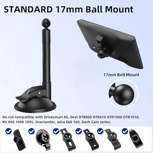 Epronic Suction Cup Mount for Carplay Screen with 11.8” Long Arm, 360° Adjustable Aluminum Alloy Arm Strength Windshield Dashboard Mount with 78mm Strong Adhesive Disk Replacement Holder for GPS Mount - Image 3
