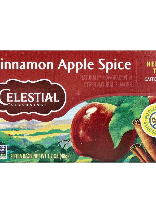 CELESTIAL SEASONINGS Herbal Tea Cinnamon Apple Spice Caffeine Free 20 Tea Bags 1.7 oz (48 g) 