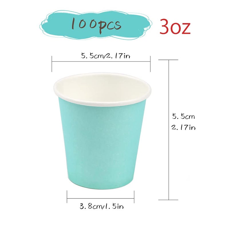 Wuadua 100 Pack 3 oz Paper Cups  Disposable Cups  Espresso Cups  Disposable Bathroom Cups  Cups for Mouthwash  Snack  Suitable for Home  Party  Picnic - Image 2