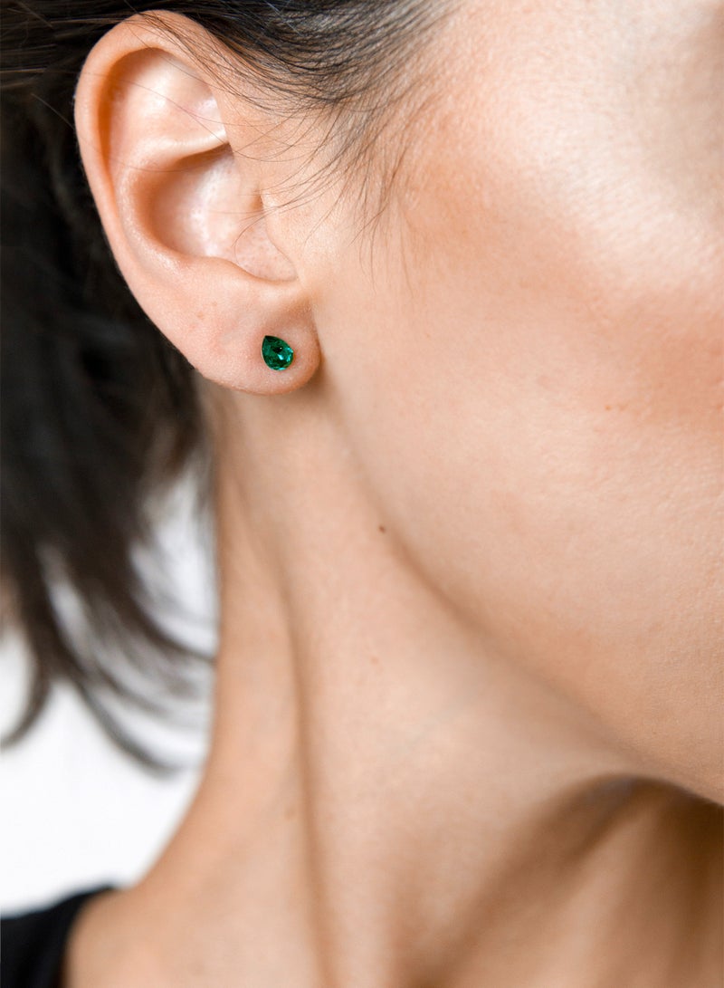 فارما قطرة زمرد مقاس 5 مم مزينة بكريستال سواروفسكي - Image 2