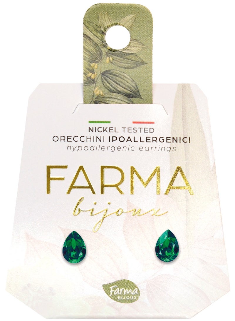 فارما قطرة زمرد مقاس 5 مم مزينة بكريستال سواروفسكي - Image 1