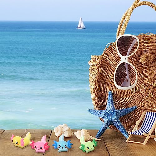 Junkin 24 Pcs Mini Axolotl Resin Charms Miniature Axolotl Ornament Tiny Animal Figures for DIY Garden Dollhouse Birthday Party Decoration Aquarium - Image 5