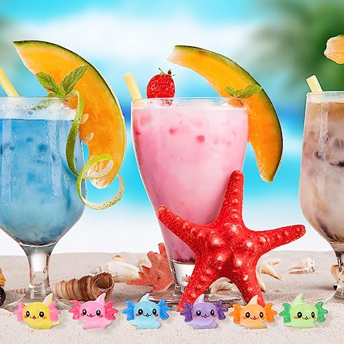Junkin 24 Pcs Mini Axolotl Resin Charms Miniature Axolotl Ornament Tiny Animal Figures for DIY Garden Dollhouse Birthday Party Decoration Aquarium - Image 4
