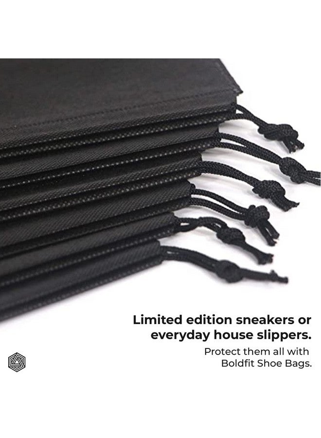 BOLDFIT Boldfit Shoe Bag for Travel Bag for Man & Women Shoe Cover for Storage at Home Gym Reusable Travelling Accessories Organizer Pouch Travel Essentials Footwear Bags for Travelling Men -Pack of 6, Black - Image 4