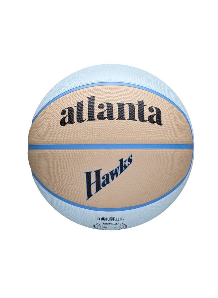 ويلسون كرة سلة NBA Team City Edition Icon Atlanta Hawks 2024-2025 - الحجم الرسمي وقبضة متينة وجودة ممتازة للعب في الأماكن المغلقة والمفتوحة  - Image 1
