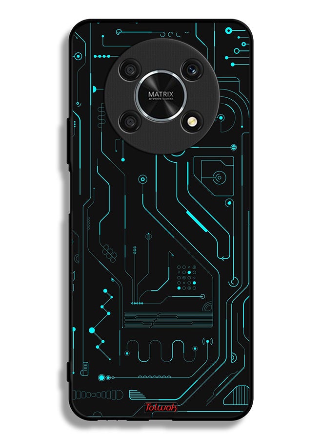 Tolwak Honor X9 5G Protective Case Cover Digital Art Circuits Minimalism Multiple Display - Image 2